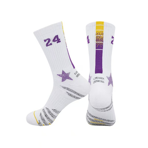 Basketball Number <b>Socks</b> <b>Long</b> Tube Basketball <b>Socks</b> with Towel Soles High-elasticity Wear-resistant Men's Sports <b>Socks</b> - Product Image 3