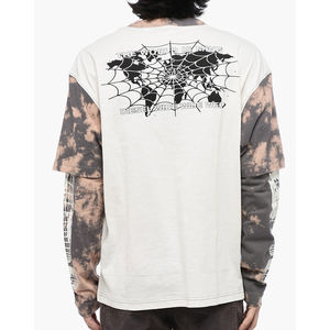 T-shirts à manches longues double couche 100% coton, imprimés sur mesure, écologiques, respirants, vente en gros pour hommes - Product Image 6