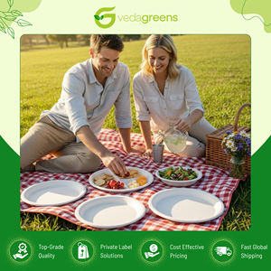 Platos Redondos de Bagazo Ecológicos - Vajilla Desechable de Alta Calidad de la India a Precio Competitivo para Compradores al por Mayor - Product Image 4