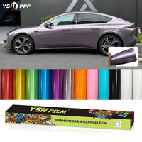 Film de protection automobile 1,52x15m à changement de couleur 7,5mil TPU aliphatique hydrophobe auto-réparant anti-rayures anti-UV/IR Garantie 5 ans