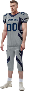 Uniforme de football américain personnalisé à manches courtes imprimé 100% polyester séchage rapide service OEM fabricant en gros - Product Image 3