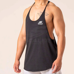 Classic Cotton <b>Men</b> Gym <b>Singlet</b> Sleeveless Breathable Quick-Dry 220g Training Top <b>for</b> Bodybuilding Fitness Running Sports Regular - Product Image 3