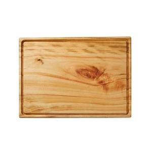 Planche à découper en bois de teck massif avec matériau de qualité alimentaire Ustensiles de cuisine écologiques et durables de couleur bois naturel - Product Image 1