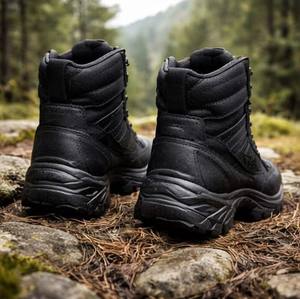 Nuevas Botas Tácticas de Cuero para Hombre, con Cordones, Impermeables, para Actividades Ceremoniales al Aire Libre - Product Image 3