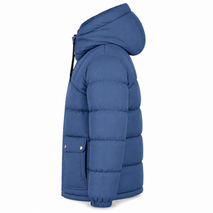 Blouson matelassé personnalisé avec patch en chenille, coque haut de gamme résistante à l'eau, rembourrage chaud, capuche, manteau d'hiver streetwear, vêtement d'extérieur - Product Image 2
