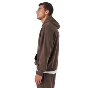 Pull en molleton doux et lourd pour homme, nouveau Style, surdimensionné, uni, impression de Logo personnalisé, bon marché - Product Image 5