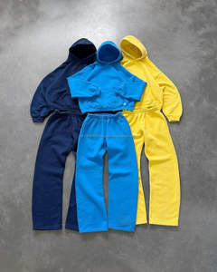 Multi Color Wholesale OEM Logo brodé personnalisé 100% coton Blank Plain Pullover Survêtement Sweatshirts Ensemble Hommes Hoodies Ensemble - Product Image 3