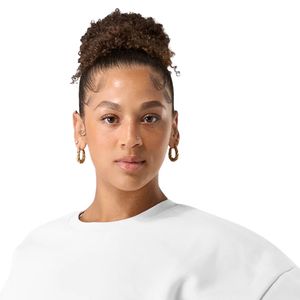 Sweat-shirt blanc à col rond pour femme, manches longues, en molleton, décontracté, pour la gym, l'entraînement, vêtements de sport, doux, confortable, pour tous les jours - Product Image 4