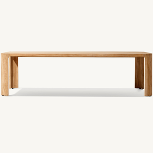 Table rectangulaire pour la restauration, idéale pour les restaurants ou les espaces de restauration en plein air, au style simple, moderne et durable. - Product Image 1