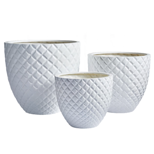 Designs recommandés : Pots et jardinières traditionnels en résine blanche, grande taille pour plantes d'extérieur - Product Image 6