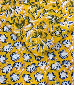 Tela de Algodón Suave Hecha a Mano en India, Estampada con Bloques a Mano en Jaipur Sanganeri, para Vestidos, Cortinas, Fundas, Decoración del Hogar, para Niños y Niñas, Venta al Por Mayor - Product Image 2
