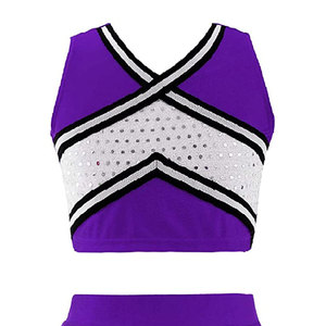 Uniforme de pom-pom girl professionnel pour filles avec logo personnalisé – Tenue de streetwear tendance pour spectacles et compétitions - Product Image 4