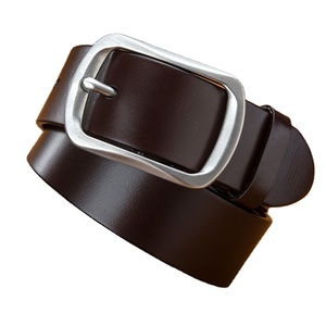 Ceinture décontractée en cuir de vachette personnalisée avec boucle en acier, largeur 3,5 cm, longueur 120 cm, haute résistance - Product Image 6