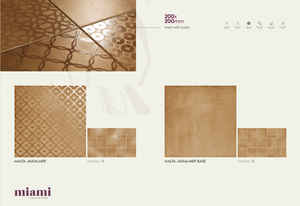 Azulejo cerámico de 200x200 mm, azulejo Malta Jaisalmer, azulejo mate brillante, azulejo marroquí con diseño de celosía, azulejo geométrico con diseño de celosía, colección Miami - Product Image 6