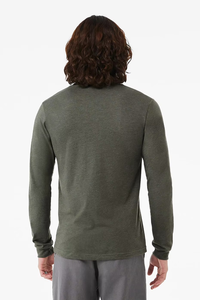 T-shirt blanc à manches longues pour homme, personnalisable, de haute qualité, en tissu tricoté, avec épaules tombantes, vente en gros - Product Image 3