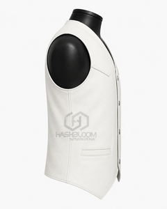 Nuevo Modelo 2025 Chaleco de Mezclilla Negra con Cuello en V y Estampado Vintage para Hombre, de Alta Gama, con Detalles en Cuero Vacuno, Ecológico, para Otoño - Product Image 3