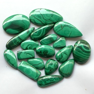 Wholesale malalachite Loose Gemstone Plain Smooth Cabochon Mix Shape Lot Making Jewelry Natural Good Quality by MAHNAJ GEMS - Product Image 4