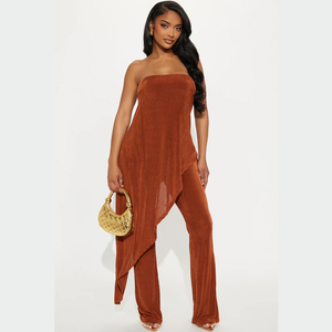 Mono de tirantes finos estilo HO, nuevo diseño, sin mangas, con pantalón acampanado, para mujer - Product Image 1