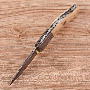 มีดพับอุตสาหกรรมเกรดดามัสกัส UA Supplies พร้อมระบบล็อคแบบ Liner Lock ด้ามจับสั่งทำพิเศษ สำหรับกิจกรรมกลางแจ้ง ล่าสัตว์ ผลิตจากโรงงานโดยตรง - Product Image 6