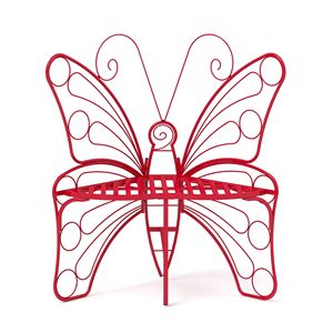 Farfalla moderna in metallo da giardino panca da giardino all'aperto sedile per parco ingresso e cortile comodi posti a sedere all'aperto - Product Image 6