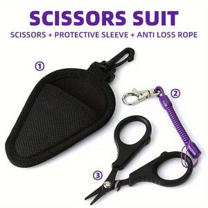 Mini tijeras de manualidades para niños, tijeras de seguridad de color negro para cortar hilo, tijeras de costura de acero inoxidable - Product Image 6