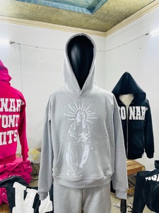 Sudaderas Cortas con Capucha en Tendencia, Ropa Casual Unisex Sudadera con Capucha de Estilo Urbano con Cierre Frontal, 100% Algodón, Talla Grande, Color Degradado - Product Image 5