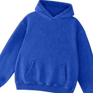Sweat à capuche zippé bleu roi pour homme, coupe oversize décontractée, en tissu French Terry, avec poches, manches classiques, idéal pour l'automne - Product Image 5