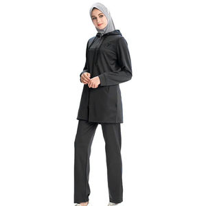 Survêtements musulmans décontractés à capuche en tricot pour femmes, tenue de sport respirante et modeste - Product Image 3