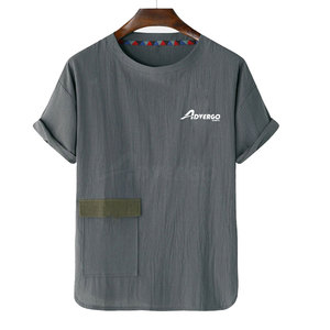 T-shirt en coton 100% pour homme, coupe ample, tissu confortable, logo personnalisé imprimé, streetwear. - Product Image 1