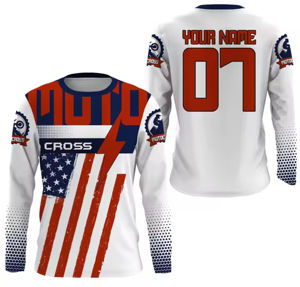 Top Quality Fashion Style Motocross Racing Jersey 100% Polyester Custom Design Road Bike Jersey - Product Image 5