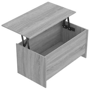 Table basse en bois d'ingénierie gris Sonoma 40.2 "x 21.9" x 20.7 "Taille - Product Image 6