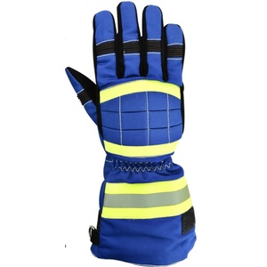 Gants en cuir fendu mi-coude KEVEN IMPEX KI-554 - Imperméables, résistants au feu, écologiques, couleurs bleu/noir, toutes saisons - Product Image 2