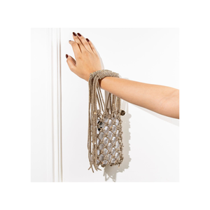 Trendy Handcrafted Macramé Phone Purse with Decorative Beads Boho Festival <b>Mini</b> Bag for Everyday Use - Product Image 5