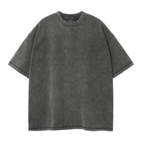 Camiseta de Hombre Lisa Teñida al por Mayor, Profesional, Sostenible, Orgánica, de Jersey Pesado de 260g, con Logotipo Personalizado Impreso en Serigrafía