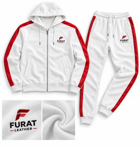 FURAT LEATHERS Ensemble de jogging pour homme fait main, ensemble assorti en polyester/coton, molleton respirant, respectueux de l'environnement, survêtement d'hiver - Product Image 3
