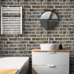 Carta da Parati Adesiva Rimovibile Effetto Mattone, Stile Rustico, Autoadesiva e Rimovibile - Product Image 3