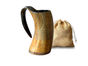 FAIZA CRAFT Corne à boire viking naturelle faite à la main de haute qualité, accessoire de fête amusant pour la maison, la voiture et l'hôtel - Product Image 5
