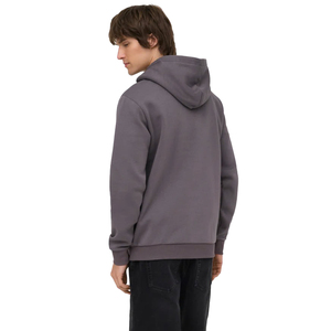 Sudadera con capucha gris sólida para hombre, informal, de manga larga, con bolsillo canguro y cordón ajustable - Product Image 3