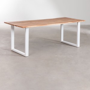 Mesa de comedor rectangular Vandana Amber Spirit en madera de acacia Sami - Product Image 1