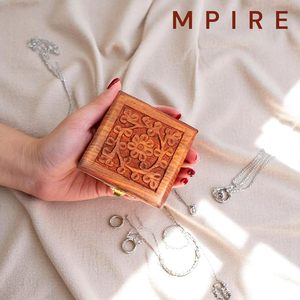 Handicraft Wooden Mini <b>Storage</b> <b>Box</b> <b>Small</b> Size Organizer For Ear Rings, Rings and Nose Pins <b>Storage</b> <b>Box</b> Brown Gift <b>Box</b> (Brown) - Product Image 3