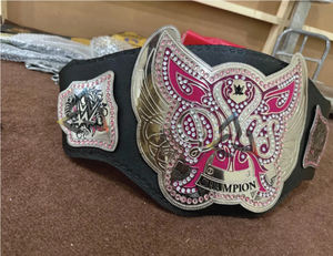 Cinturón de Campeonato de Lucha Libre Personalizado Divas W-W-E, Cinturón de Título Femenino Personalizado N-I-K-K-I B-E-L-L-A, Aleación de Zinc Chapada en Oro - Product Image 6