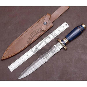 Nouvelle édition du couteau à lame fixe, couteau Dogger artisanal en damas avec manche en résine, meilleur couteau de chasse de collection, couteau de survie - Product Image 4