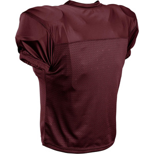Maillot de football américain col en V manches courtes maille respirante couleur unie unisexe adulte tenue de sport personnalisable nom d'équipe toutes saisons - Product Image 2
