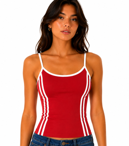 Débardeur tricoté personnalisé pour femme, très populaire – Léger, respirant, sans manches, coupe ajustée avec logo sur le devant - Product Image 4