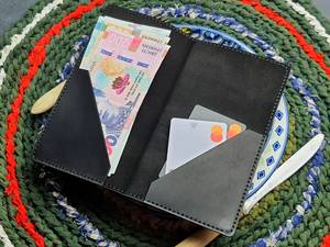 Leather Bill <b>Holder</b> Genuine Leather <b>Wallet</b> Men Slim Cash <b>Holder</b> RFID Safe Premium Wholesale Bag LBH-0030 - Product Image 5