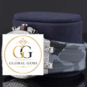 Premium Quality Green Analog Moissanite Diamond Watch for Gifting Special Occasions and Formal Events Available for Best Price - Product Image 2