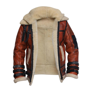 2026 New Arrive <b>Mens</b> Leather <b>Fur</b> <b>Jacket</b> Stylish Winter Fashion Coat Warm Premium Design Wholesale Bulk Supplier Custom Logo - Product Image 1