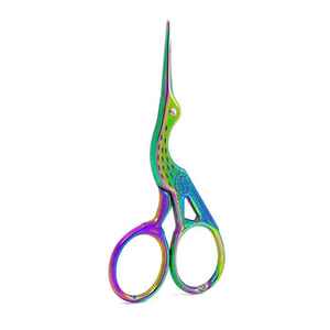 Professional Stainless Steel Dressmaker Scissors Gold Rose Gold <b>Small</b> Crane Bird Stork Embroidery Sewing Shears Free Samples - Product Image 3