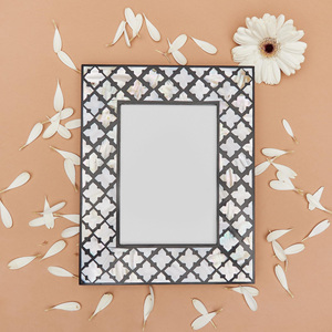 <b>Black</b> mother of pearl photo <b>frame</b> cheap price shiny capiz shell inlay picture <b>frames</b> from Vietnam factory - Product Image 3