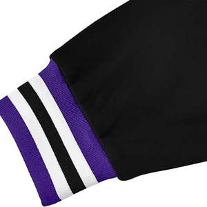 Custom Men's Varsity <b>Jacket</b> with Wool Sleeves <b>Winter</b> Stand Collar Patchwork Cartoon Geometric Design - Product Image 5